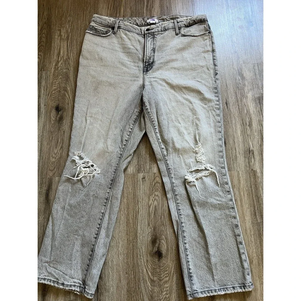 Anthropologie Good American Jeans Women Size 15 Distressed